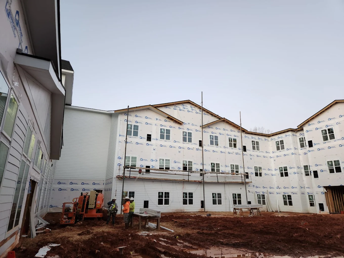 Siding in progress